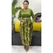 Elegant Plus Size Women's Dress With Gold Foil & Beaded Embellishments, Round Neckline, A-Line Silhouette, Polyester Blend - Casual To Office Wear_ecoleips.com