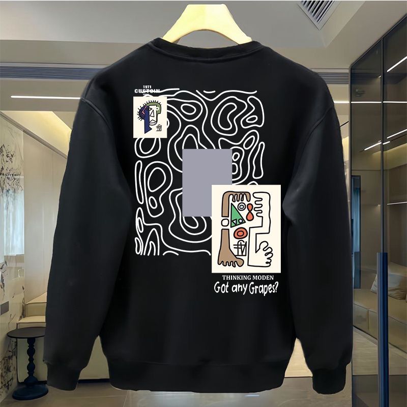 FW25 Matching Couple Cotton Crew Neck Sweatshirt - His & Hers_ecoleips.com