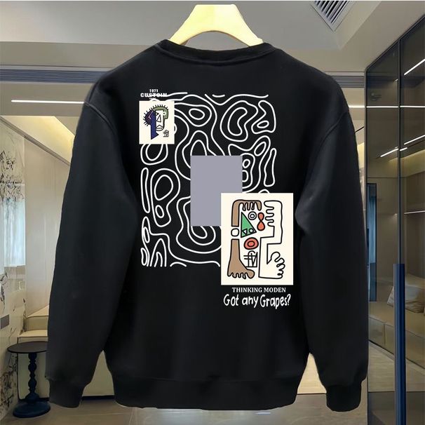FW25 Matching Couple Cotton Crew Neck Sweatshirt - His & Hers_ecoleips.com