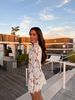 Flowy Lace Trim Short Sleeve Collar Dress - Relaxed Fit Casual Summer Dress For Women, Perfect For Vacation & Daily Wear_ecoleips.com