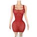 Women's Red Backless Rhinestone Embellished Dress For Engagement Birthday Parties Bars Nightclubs Car Shows Modeling Gowns Party Wear_ecoleips.com
