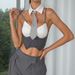 Uniform Temptation Teacher Nightclub Hot Girl Tie Wrapped Chest European And American Style Sexy Tight Fishbone Camisole Female_ecoleips.com