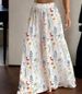 K Fairy Style Floral Pants For Women, High Waist, Loose And Thin Design, Wide Legs, Flowing And Slimming, Versatile Straight Leg Pants_ecoleips.com