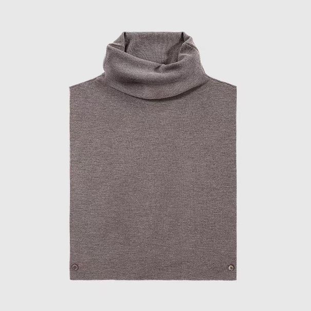 Aria Basics King_R0W Fashionable Large Collar German Biella Wool Blend Double-Layer Knit Layering Vest For Women_ecoleips.com