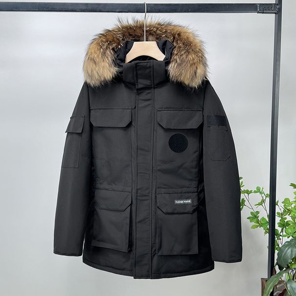 Premium Faux Fur Trim Parka Coat For Men & Women - 650fp Down Filled, Detachable Hood, Water-Resistant Polyester, Winter Warmth_ecoleips.com