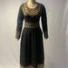Voya Women's European And American Retro Dress, Cross-border Foreign Trade Fashion Printed High-waisted Long-sleeved Long Skirt For_ecoleips.com