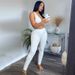 2025 Spring Summer Women's New V-neck Sports Yoga Cotton Solid Color Two-piece Set_ecoleips.com