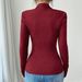 Women's Slim-Fit Long Sleeve Turtleneck Top - Sexy Bodycon Blouse For Fall & Winter, Stretchy Office & Casual Wear_ecoleips.com