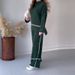 Women's Clothing Solid Color Casual Tops Loose And Comfortable Design Slightly Flared Trousers Suit For Women_ecoleips.com
