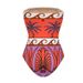 Women's Sexy Strapless Swimsuit Printed Tight Fit Two Piece For Hot Springs Vacation Swimwear_ecoleips.com
