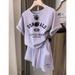 Women's Clothing Women's Sports And Leisure Suit Fashion Outfit Loose Fit Summer Two Piece Set Youthful Short Sleeved Shorts_ecoleips.com