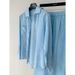 Blue Long-Sleeve Shirt & Trousers Set – Minimalist Salt-Style Women’s Outfit, Sophisticated Quiet Luxury Look_ecoleips.com