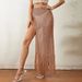 Women's Knitted Beach Cover-Up Set - Sexy Hollow Out Bikini & Skirt, Sun Protection, European Summer Style_ecoleips.com