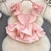 Women's Clothing Design Niche Ruffled Vest Outerwear For Women In Summer Sweet And Spicy Waist Short Top Crop Top_ecoleips.com