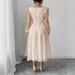 Elegant Plus Size Women's Dress, Solid Color Sexy Evening Gown, Square Neck Long Sleeve Formal Dress For Spring & Fall_ecoleips.com