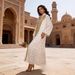 Women's Clothing Modest Abaya Dress Elegant Muslim Summer Abaya Dress With Double-Layer Design & Rhinestone Embellishments Long-Sleeve Maxi_ecoleips.com