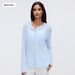 Women's Yoga Wear, Spring/Summer, Loose Fitting, Slimming, Long Sleeved Sports Cover Up, Lightweight, Quick Drying Fitness T Shirt Top D26101_ecoleips.com