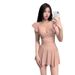 Women's High End One Piece Swimsuit Summer Style Skirt Design Conservative Tummy Concealing Slimming Underwire Support Gathering For Hot Springs_ecoleips.com