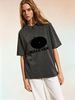 Vintage Washed Fashion Tee, Lightweight Short Sleeve T-Shirt For Travel, Vacation And Daily Wear_ecoleips.com