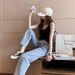 Knitted Vest For Women 2022 Spring Summer New Fashionable Stylish V-neck Sleeveless Camisole Top Inner Layer Base Shirt_ecoleips.com