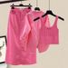 Women's Clothing Plus Size 3 Piece Set For Women Spring Slimming Design Casual Elegant Fashion Shirt Vest Denim Skirt_ecoleips.com