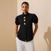 Summer New Women's French Style Short Sleeve Shirt Elegant Versatile Top For Commute_ecoleips.com