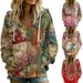 plus Size Women's Hooded Jacket Autumn/Winter New Arrival Zipper Pocket Printed Cardigan Sweatshirt European American Style_ecoleips.com