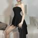 European And American Style 2022 Spring-summer New Women's Fashion Solid Color Sexy Off-shoulder Strapless High-waisted_ecoleips.com