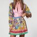 2026 New Spring Women's Clothing European American Cross-Border Fashion Printed Long-Sleeve Shirt Top And Pleated Skirt_ecoleips.com