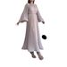 Women's Clothing Autumn New Long Skirt Temperament Pleated Trumpet Sleeve Long Dress_ecoleips.com