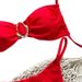 Sexy Glossy Bikini Set - Solid Color Split Swimsuit With Double Fabric, European Style Swimwear_ecoleips.com