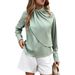 Elegant Solid Color Long Sleeve Blouse For Women - Timeless Office & Casual Wear - Stretch Comfort Fabric - Breathable & Wrinkle-Resistant - S/M/L/XL_ecoleips.com