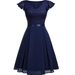 Women's lace hook sexy hollow chiffon dress _ecoleips.com