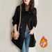 "Women's Wool-Blend Trench Coat - Double-Breasted Mid-Length Winter Coat With Padded Lining, Relaxed Fit, Korean Style In Classic Colors"_ecoleips.com