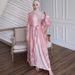 Elegant Bell-Sleeve Sheer Cover-Up Dress – Flowy Layering Kimono For Women (Black/Pink, Summer Boho) Fashion Trend_ecoleips.com