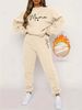 Women's Autumn/Winter Hip Hop Casual Street Mama Letter Pattern Printed Round Neck Sweatshirt+Sweatpants Warm Set-659_ecoleips.com