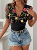 Women's Clothing Elegant Romantic Mesh Patchwork Jacquard Jumpsuit Summer_ecoleips.com