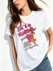 Retro Cartoon Rabbit Print T-shirt (with The Slogan "It's A Rabbit"), Women's Loose And Soft Pure Cotton Top, Cute Retro Animal Pattern Casual Street Style T-shirt._ecoleips.com