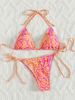 Women's Clothing Triangle Cup Printed Sexy Bikini Split Swimsuit Swimsuit_ecoleips.com