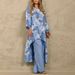 Women's Clothing Women's Fashion Casual Loose Large Size Printed Irregular Tops Suit Summer_ecoleips.com