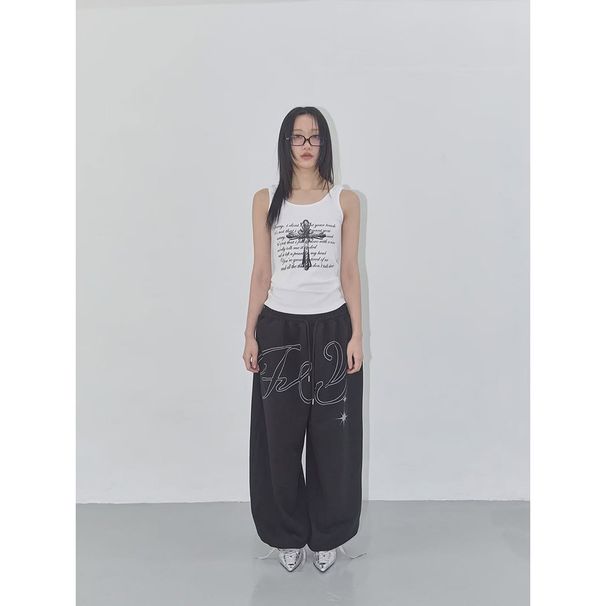 Retro Hip-Hop Women's Loose Fit Cargo Pants – 90s Streetwear Straight-Leg Trousers (S-XXXL, Black/Pink/Gray/Blue)_ecoleips.com
