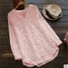 2025 Lace Embroidered Long Sleeve Shirt Loose Women's Top T-Shirt_ecoleips.com