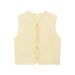 Aria Basics Cross-border Women's Clothing Wholesale: European And American Style Fashion Lace-up Knitted Vest, Solid Color Versatile_ecoleips.com
