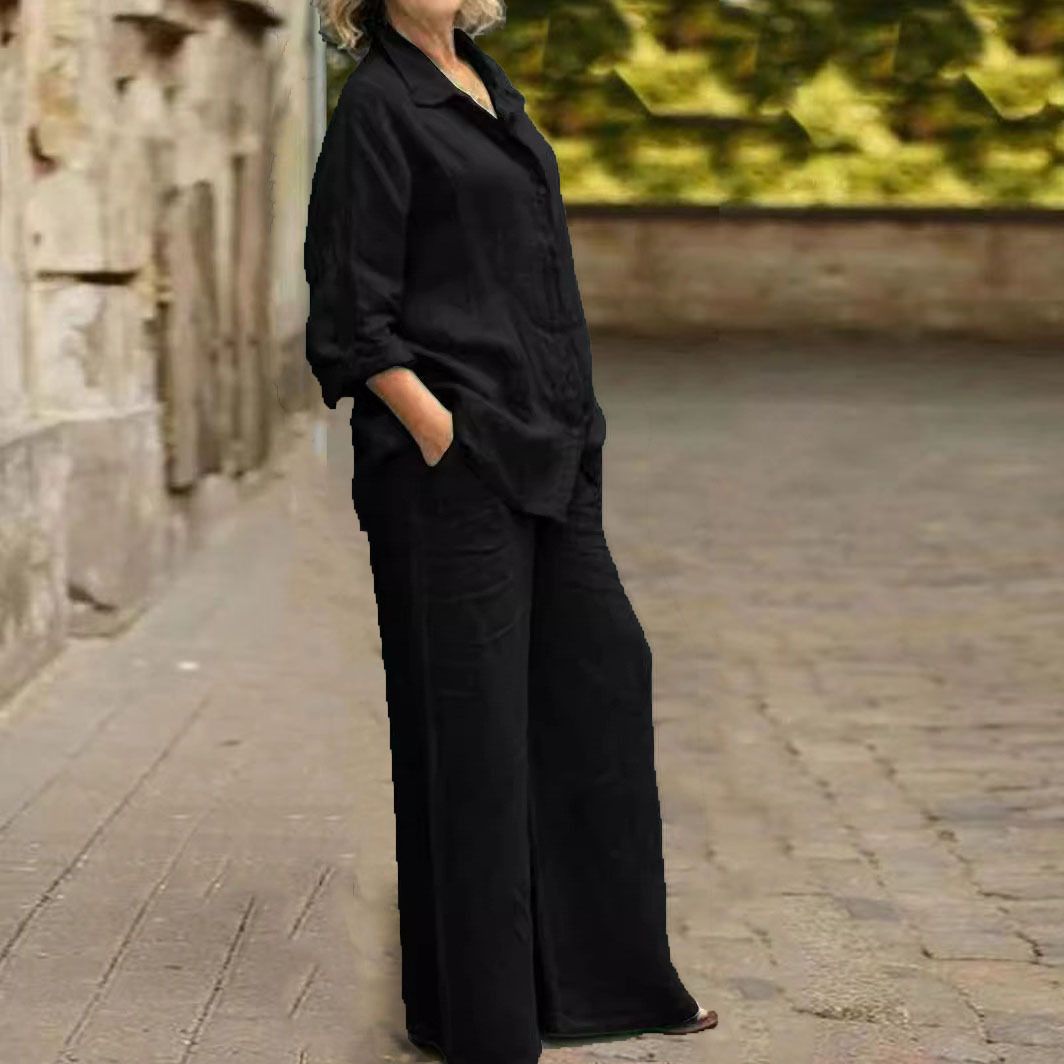 Women's Clothing 12 Colors Hot Sale New Women's Shirt Set Casual Urban Set_ecoleips.com