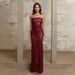 Sequin Mesh Corset Dress – Sexy High-Slit Backless Evening Gown (White/Burgundy/Green) Fashion Trends_ecoleips.com