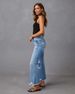 New Arrival Wide-leg Pants Tassel Washed Ripped High-waist Jeans Straight Casual Trousers Women's_ecoleips.com