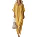 2026 Women's Summer Dress In A Slim Fit With V-Neck Design Loose And Comfortable_ecoleips.com