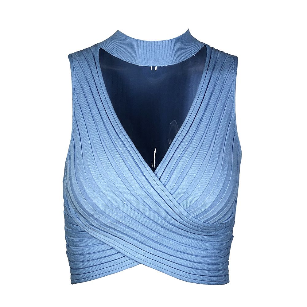 Women's Clothing Halter Neck Hot Girl Bm Knitted Tops Outer Wear Inner Wear Ladies Small Camisole_ecoleips.com