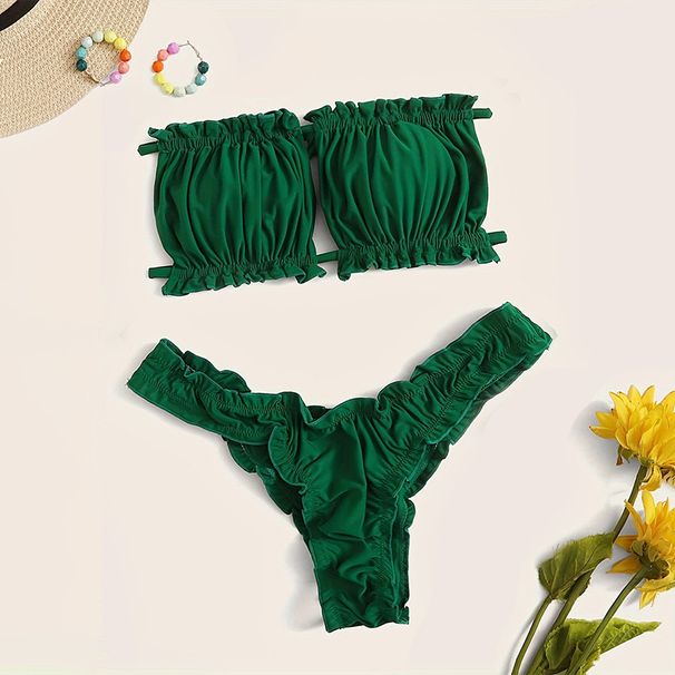 Women's Clothing Bikini Swimwear New Fashion Lace Split Swimsuit Female Beach Bikini_ecoleips.com