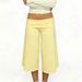 Women's Casual Fashion Fold Up Waist Cropped Wide Leg Pants Spring Summer New Arrival Style_ecoleips.com